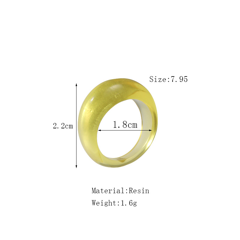 Cute Geometric Resin Women's Rings 1 Set display picture 6