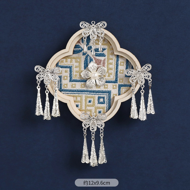 2-Zhuang Brocade Refrigerator Magnet (Flower Lost)
