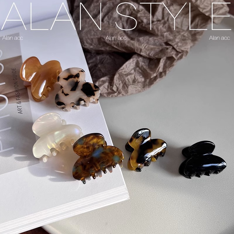 Simple small size acetate hair clip elegant semicircle small hair clip Korean cute top clip bangs hair clip small clip