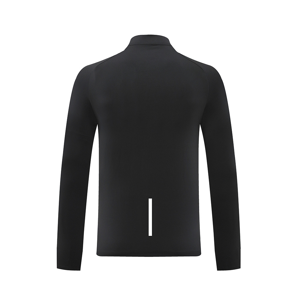 Camiseta de tenis deportiva sin marca de prensa semiacremallera Dijia invierno base chaqueta casual para correr y secar rápidamente mangas largas