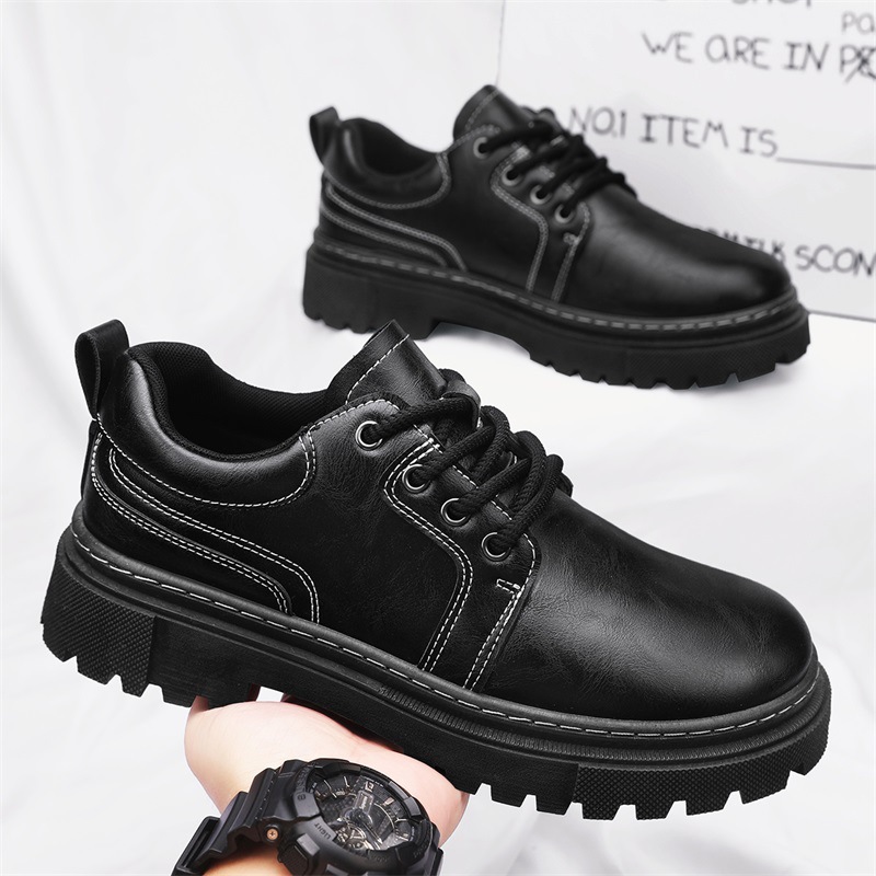 Zapatos casuales para hombres 2024 otoño nuevos zapatos de cuero de negocios transpirables para hombres tendencia universal zapatos de moda para hombres zapatos de estilo estilo estilo de peinado