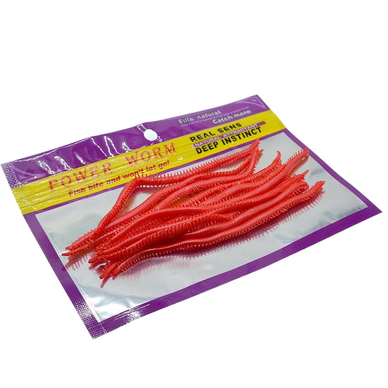 Al por mayor cebo de lombriz embolsado cebo de imitación cebo falso cebo agua de mar Luya pesca engranaje imitación gusano cebo pesca