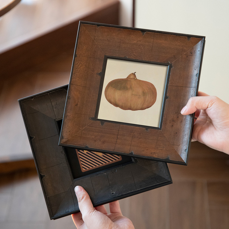 Solid wood oil painting empty frame, vintage-style picture frame, Japanese wabi-sabi style wall-mounted oil painting outer frame, A4 empty picture frame