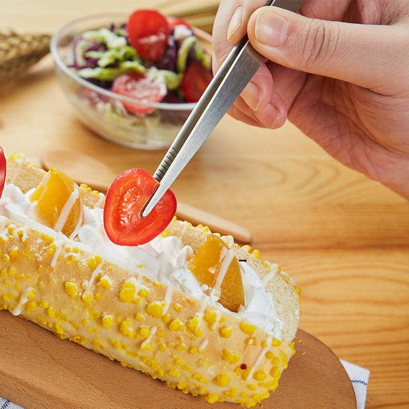 Sabor palillos de acero inoxidable sabor degustación palillos cuchara Pinzas utensilios de cocina integrados Chef del hotel platos de doble uso cuchara de sabor