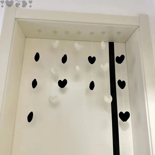 Home Heart Door Curtain Decoration, Cute and High-Looking Bedroom Door Decoration, Children's Room Door Half-Cut Curtain, Free Direct Sales