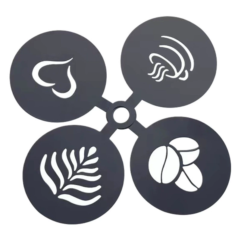 Трансграничная Амазонка нержавеющая сталь 430 кофейная форма для цветов хлебный порошок спрей Цветочная форма DIY необычная молочная крышка печатная форма