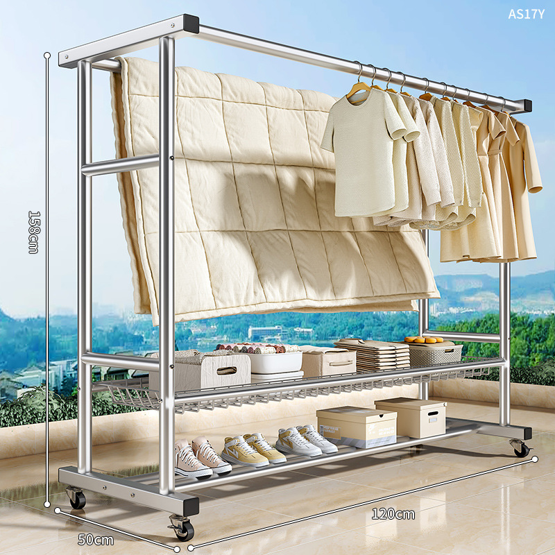 대담한 아연 도금 버전 120CM 이중 극 - 이중 레이어 스크린 프레임 + 범용 휠