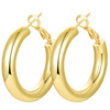 Capacious earrings, suitable for import, 14 carat white gold