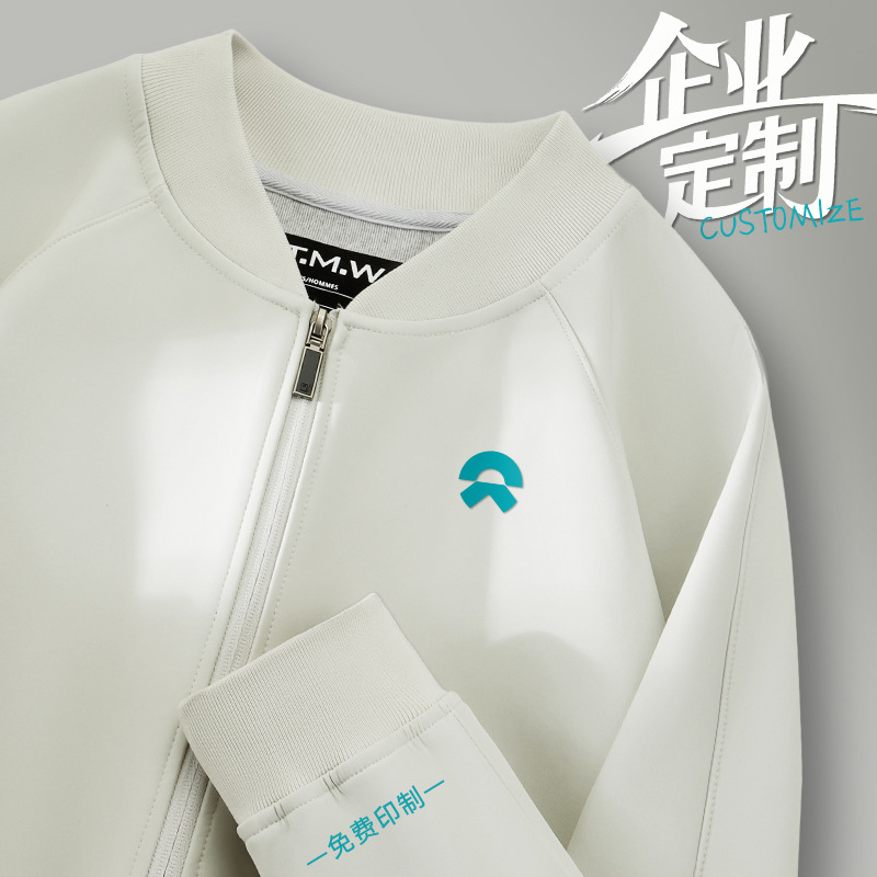 New Accessible Luxury Sweatshirt Custom Printed Logo Baseball Uniform Jacket Autumn and Winter Work Clothes for Men and Women Nio 4S Store Enterprise