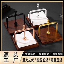 沙比利实木纸架西餐厅咖啡厅餐巾抽纸架酒店商用抽纸架民宿桌面纸