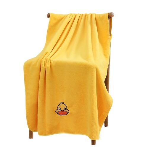 Coral velvet towel set new edge yellow duck square scarf three-piece set thick adult face towel combo set