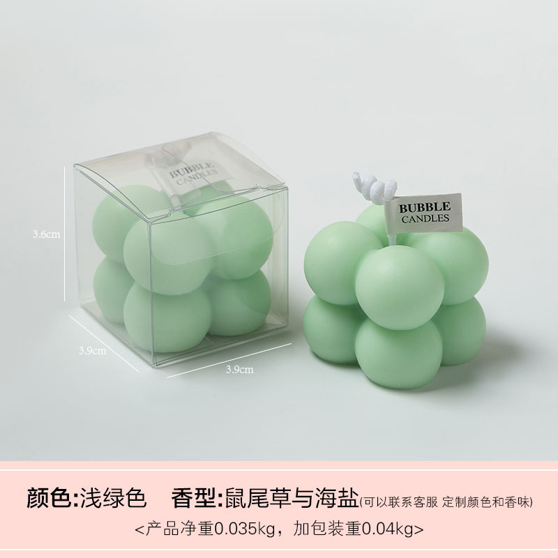 Cubo de Rubik Velas de aromaterapia de alto nivel Regalo de cumpleaños Estilo hecho a mano Fragancia linda Velas pequeñas Regalo de mano