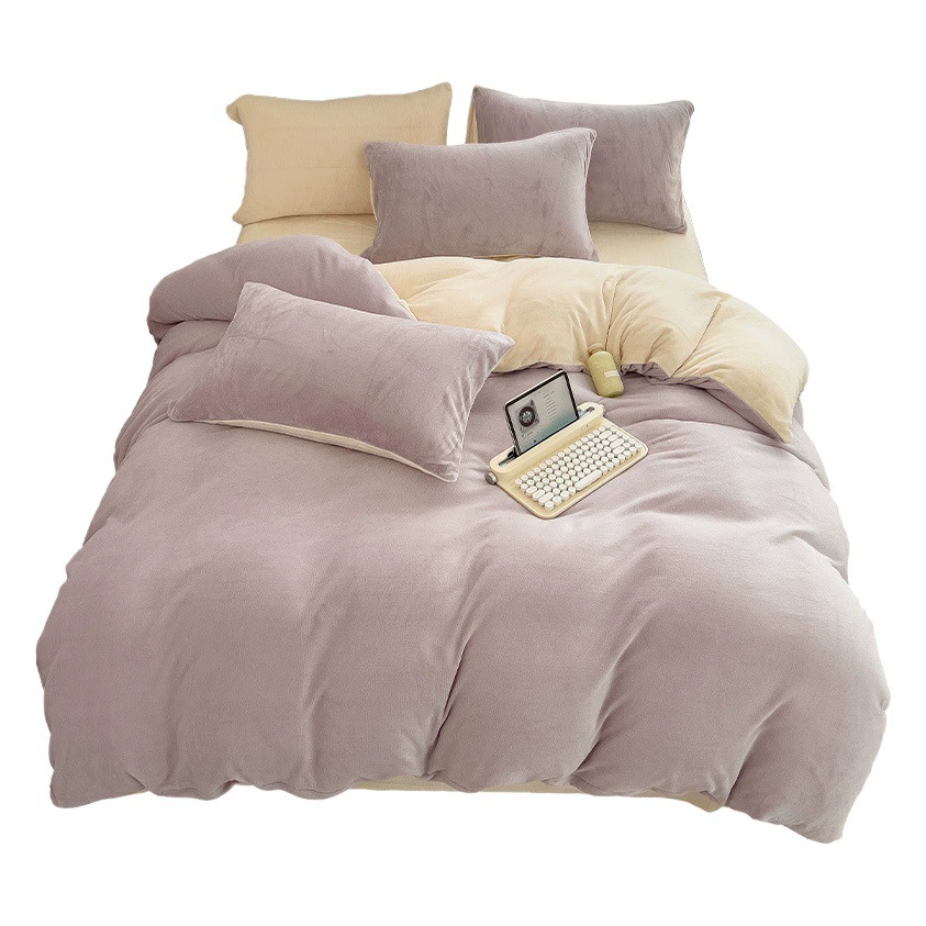 Осенний и зимний молочный бархат набор из четырех частей