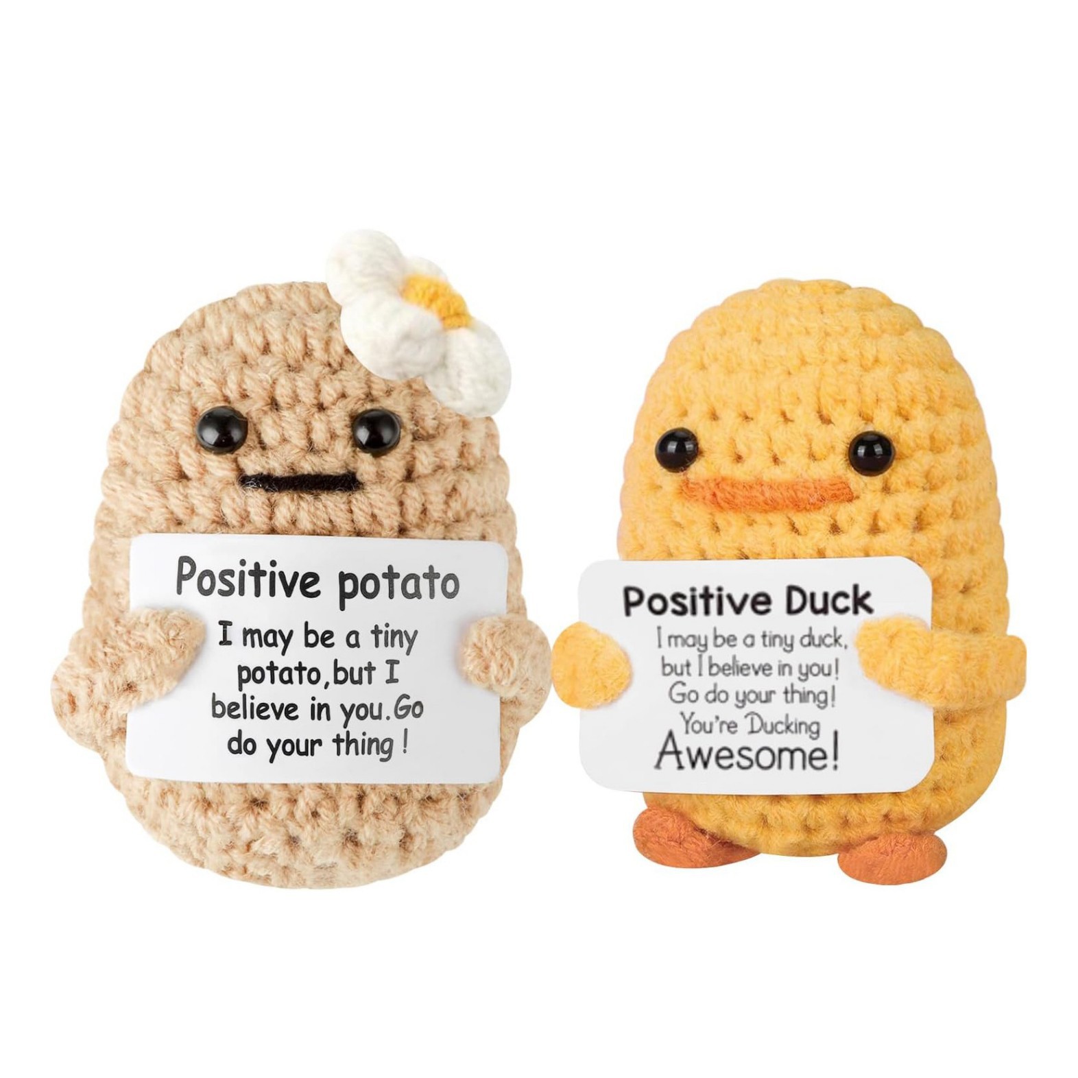 감자와 작은 노란 오리 조합