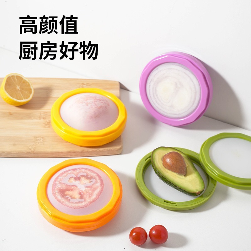 新しい国境を越えた人気の果物と野菜の保存箱シリコン二重面シールミニ冷蔵庫収納ボックスメーカー承認|undefined