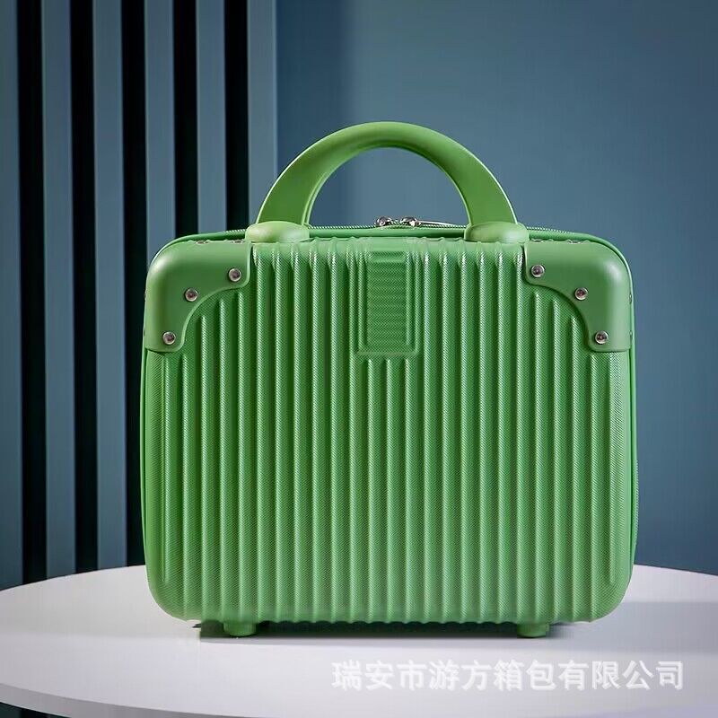 Portátil de equipaje de las mujeres pequeño ligero de 16 pulgadas mini lindo de 14 pulgadas caja de maquillaje contraseña bolsa de almacenamiento de viaje