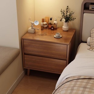 Bedside Table Bedroom Home New Nordic Bedside Table with Drawer Large Capacity Multi-Layer Storage Cabinet Rental Room Side Cabinet