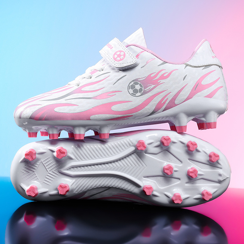 Scarpe da calcio Cross-Border con velcro, scarpe basse per bambini con tacchetti lunghi e corti per ragazzi e studenti, da competizione_voghion.com