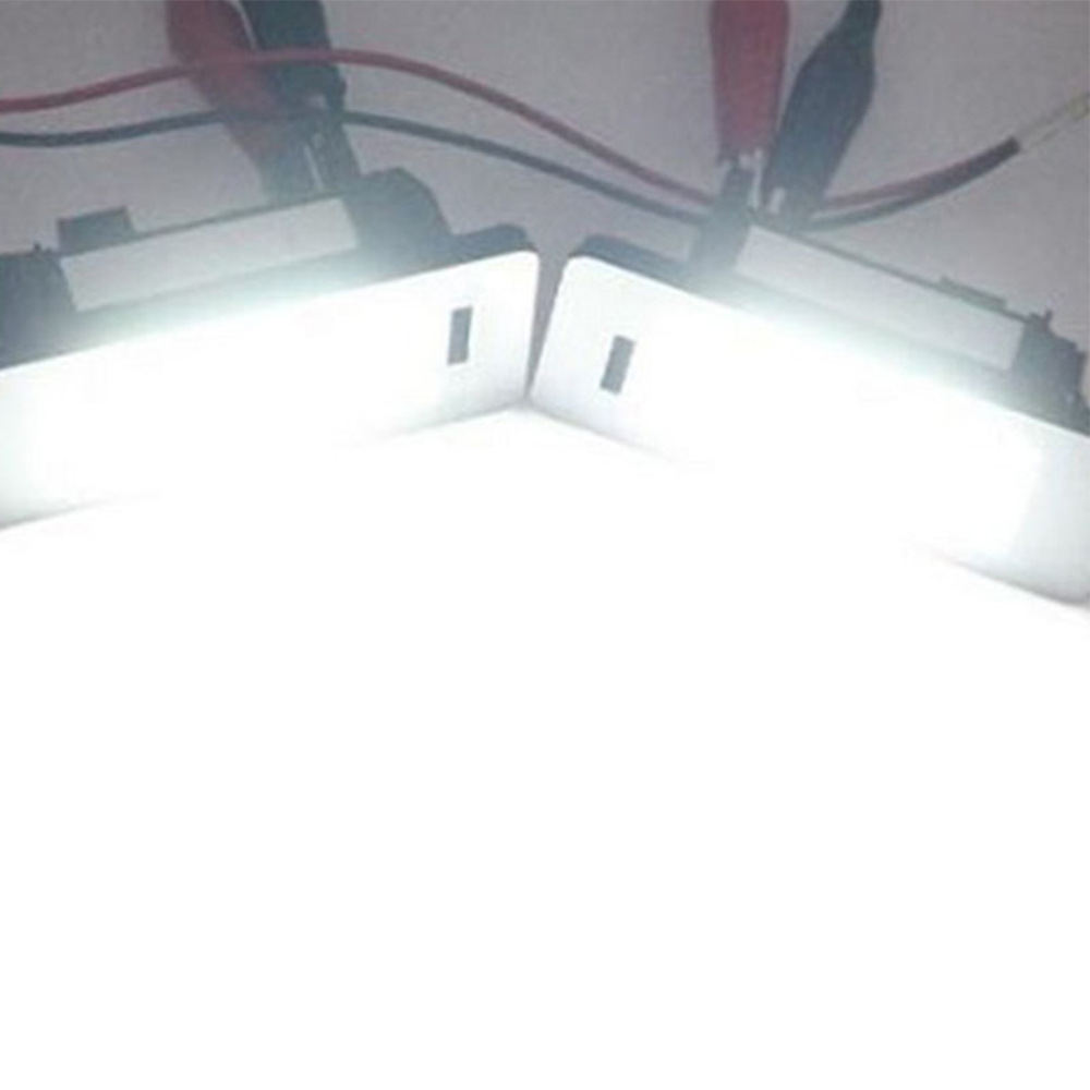 Suitable for Volkswagen Golf 10-12 T4 90-03 93-04 license plate lights, 24 LED white lights with black frames, 2 pieces
