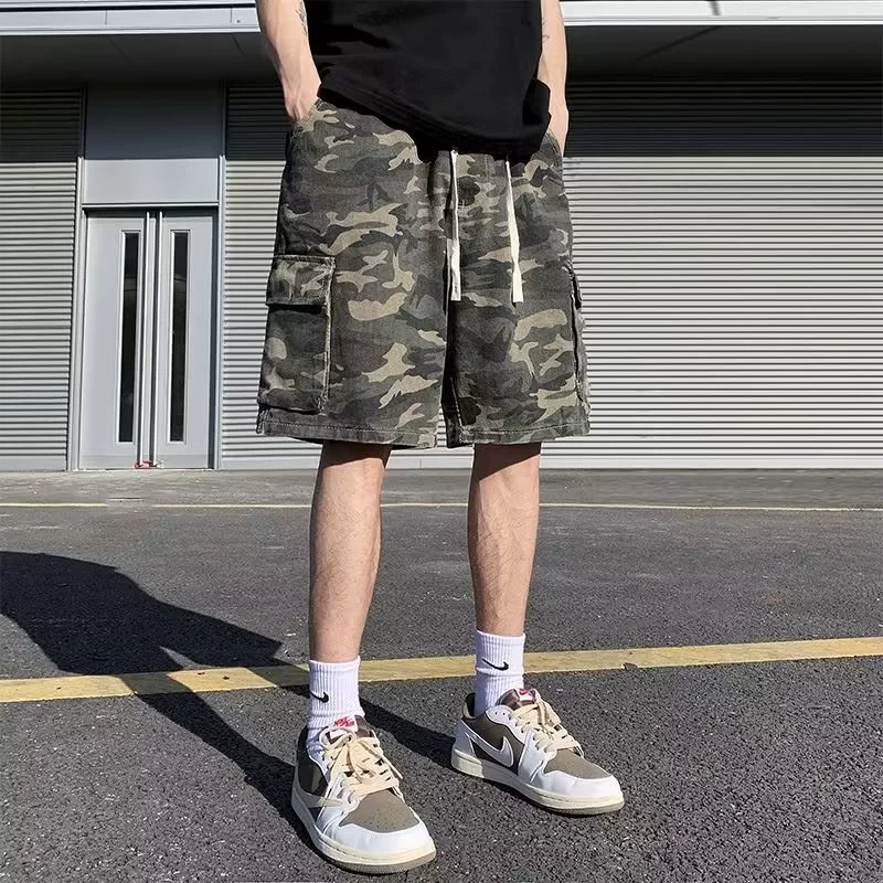 Хаки летние шорты и брюки, свободный oversize, американский стиль