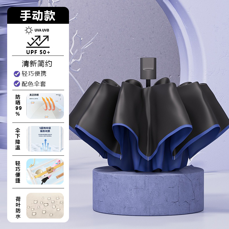 超大号雨伞加大加厚加固男士双人三人伞晴雨两用手动折叠遮阳伞|undefined