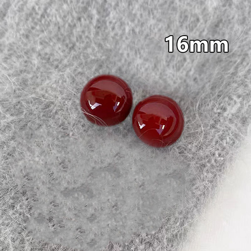 Cereza polen pan al vapor perlas pendientes de lujo ligero de alto nivel sencillo nicho temperamento pendientes de agujas de plata S925 pendientes al por mayor