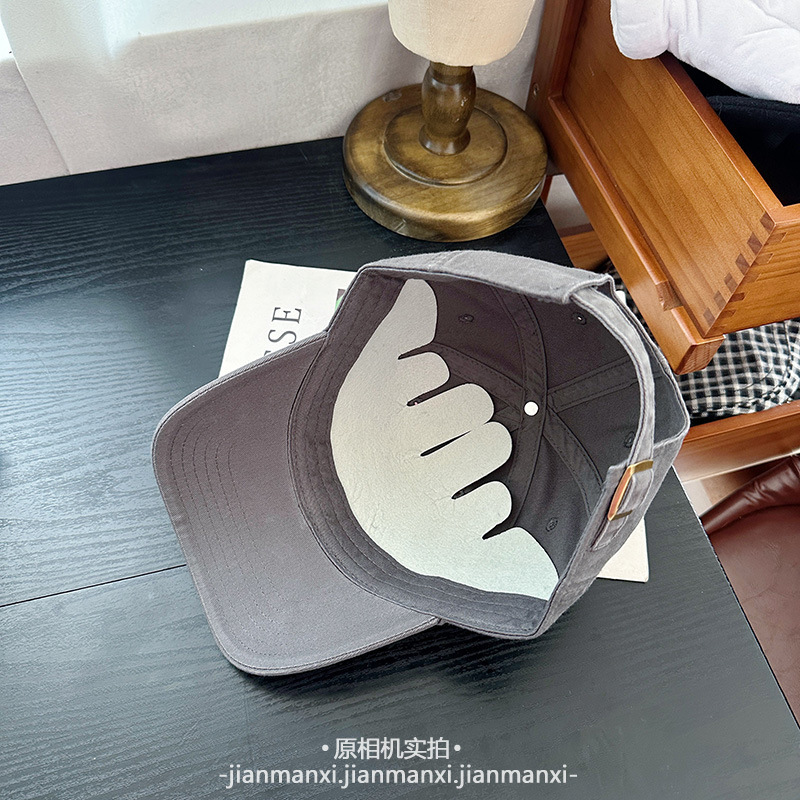 2025新款潮牌男女字母爱心刺绣棒球帽经典棉质软顶显脸小鸭舌帽潮|undefined