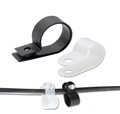 厂家批发黑白色U型塑料理线卡电缆电线固定尼龙压线扣R型线夹
