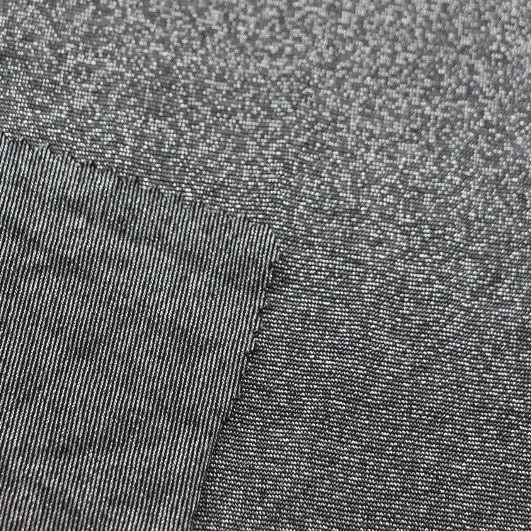 银丝汗布T恤服装面料人棉粘胶弹力拉架氨纶银丝银葱单面布汗布料