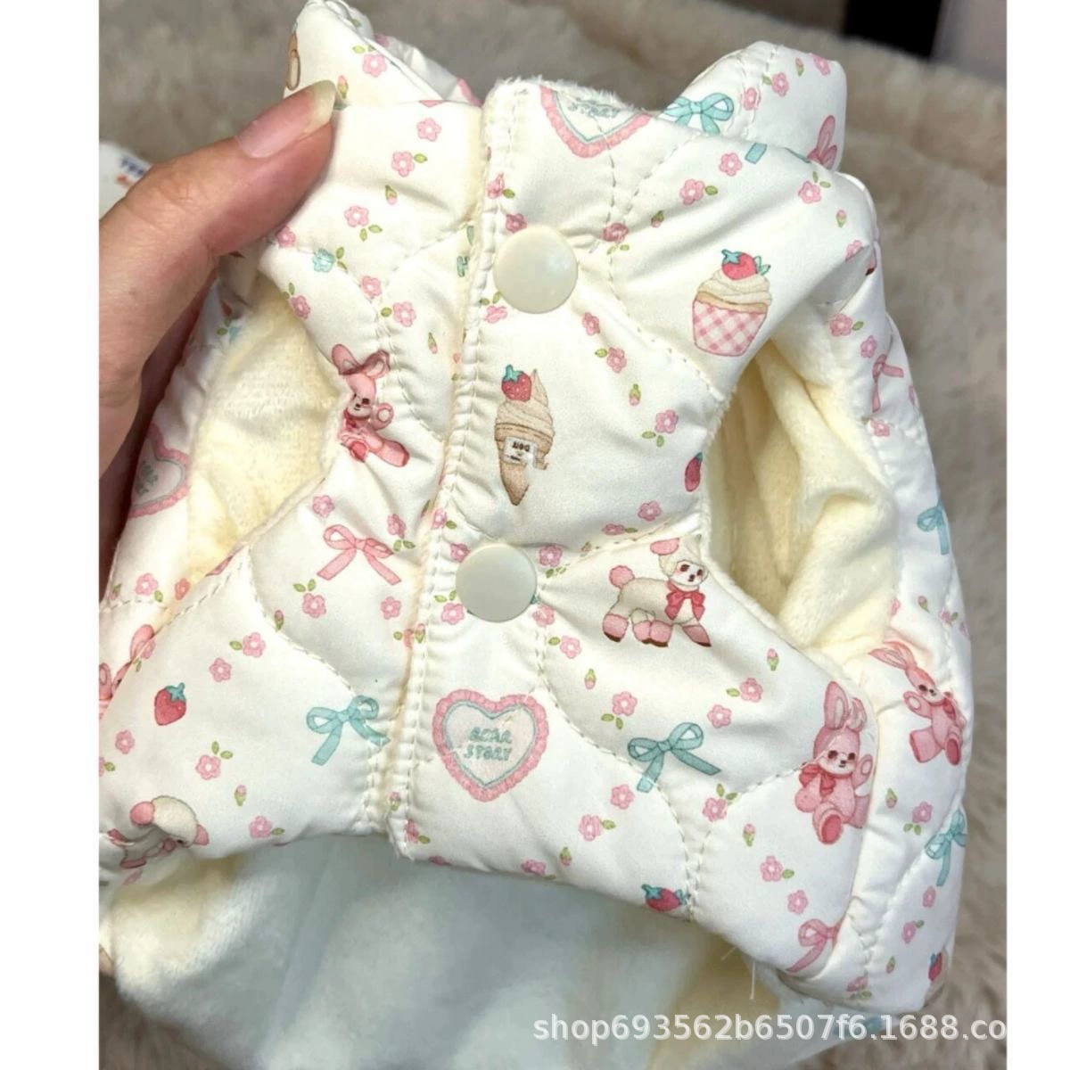 Корейская версия осенней и зимней собаки теплая хлопчатобумажная одежда для домашних животных жилет милый шнауцер Тедди Би медведь