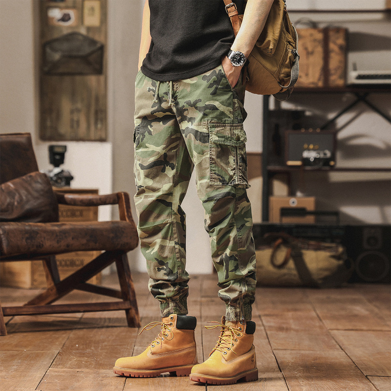 Camouflage Casual Pants Men Spring Summer Trendy Brand Sports Jogger Pants Versatile Cargo Long Pants Pure Cotton Loose Elastic Waist Camouflage Casual Pants Men Spring Summer Trendy Brand Sports Jogger Pants Versatile Cargo Long Pants Pure Cotton Loose Elastic Waist