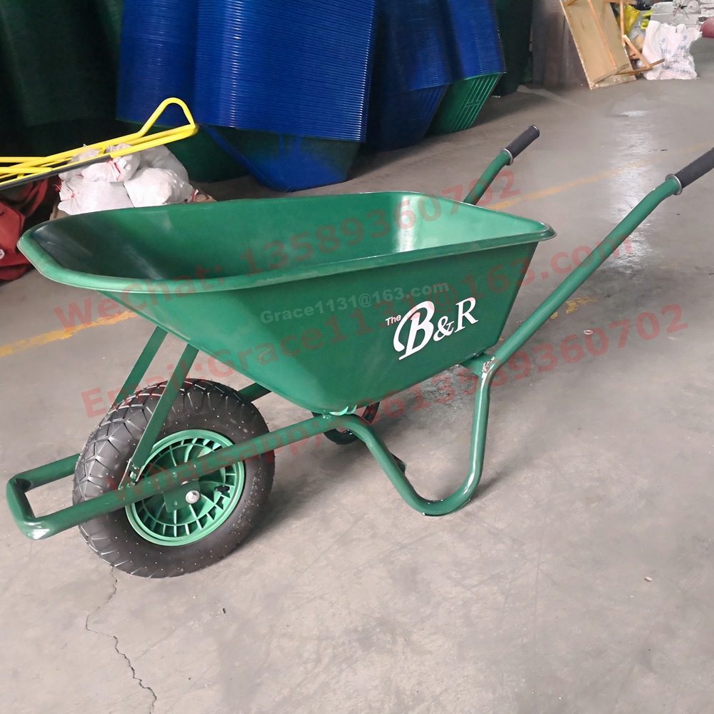 150KG载重塑料斗手推车花园庭院用推车PP车斗水泥斗车建筑手推车