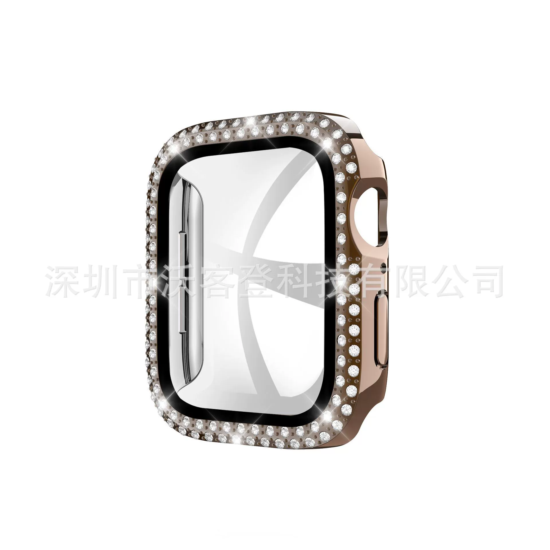 Suitable for Apple Double Diamond Frame Steel Case PC case PC case Apple Watch8/SE/7/6/5/4/32