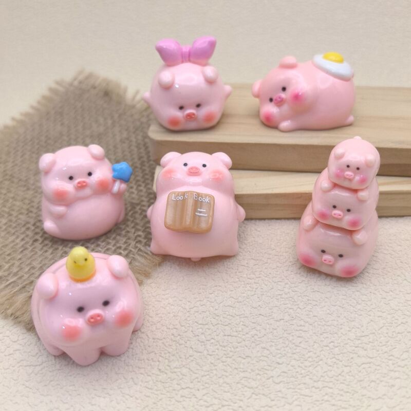 Resin Solid Color Stacking Piggy Car Dashboard Ornament Cute Spinning DIY Desktop Decoration Accessory Resin Solid Color Stacking Piggy Car Dashboard Ornament Cute Spinning DIY Desktop Decoration Accessory