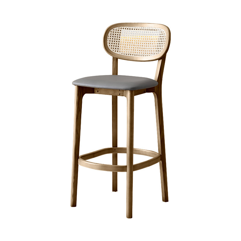 Mesa de comedor de hotel de caja de madera maciza cadena de restaurantes occidentales diseñadores de estilo antiguo asiento de tela de caña