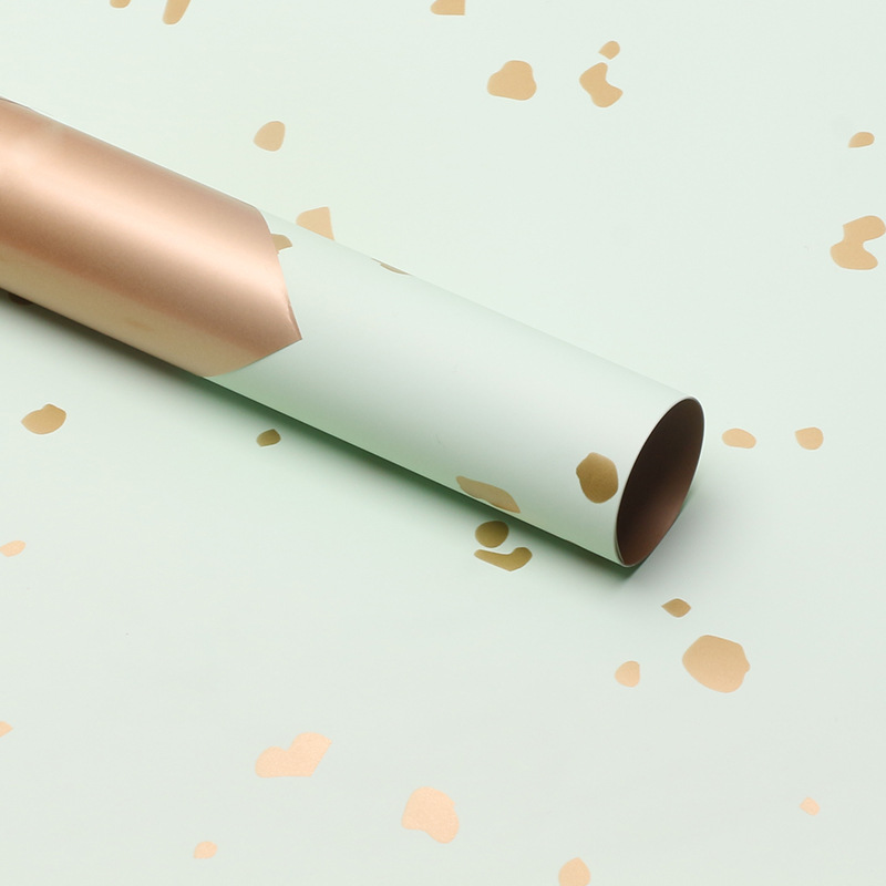 Roland Espolvorear papel dorado papel de embalaje de flores material impermeable y engrosado floristería de dos colores papel de embalaje de ramo de flores