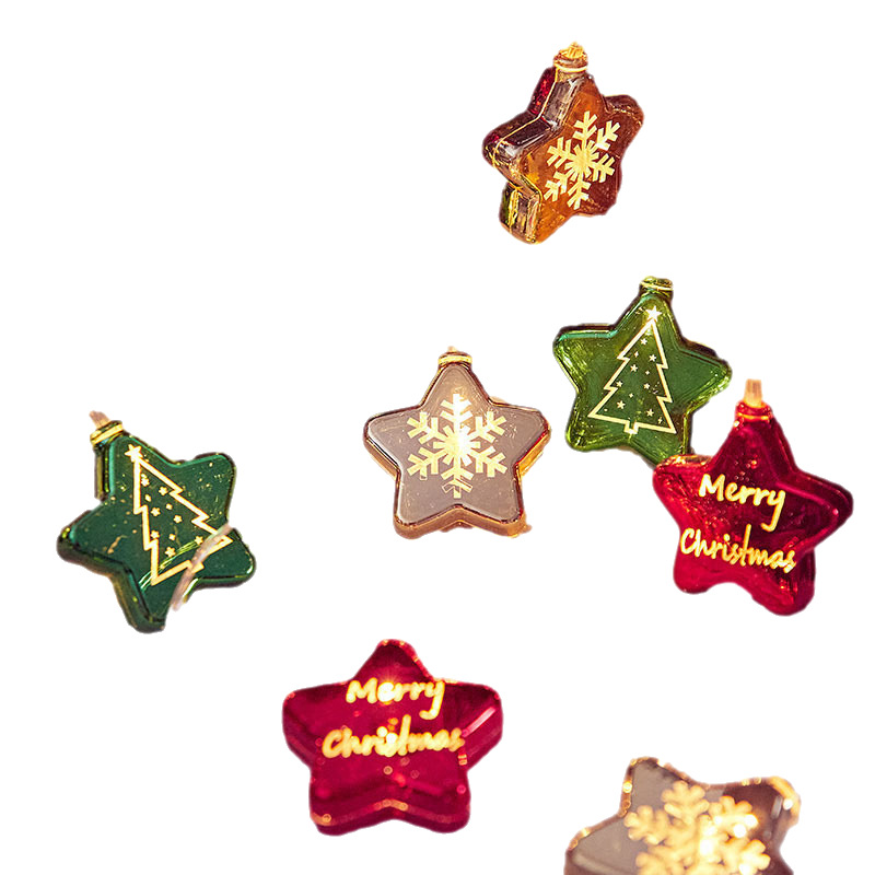 Navidad LED estrella galvanizada bola de Navidad Tianluo bola de lámparas de cadena de diseño de árbol de Navidad luz de atmósfera decoración de luces de color