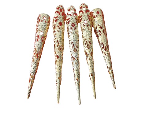 5pcs Ancient stage performance qing dynasty nails set performance photography props of the qing dynasty accessories empress queen concubines armor long nails 