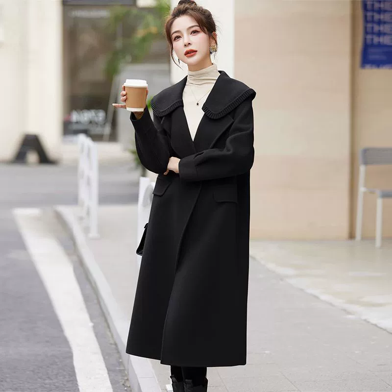 Quilted demi-season doll, woolen coat, Japanese and Korean, increased thickness, 2023, doll collar