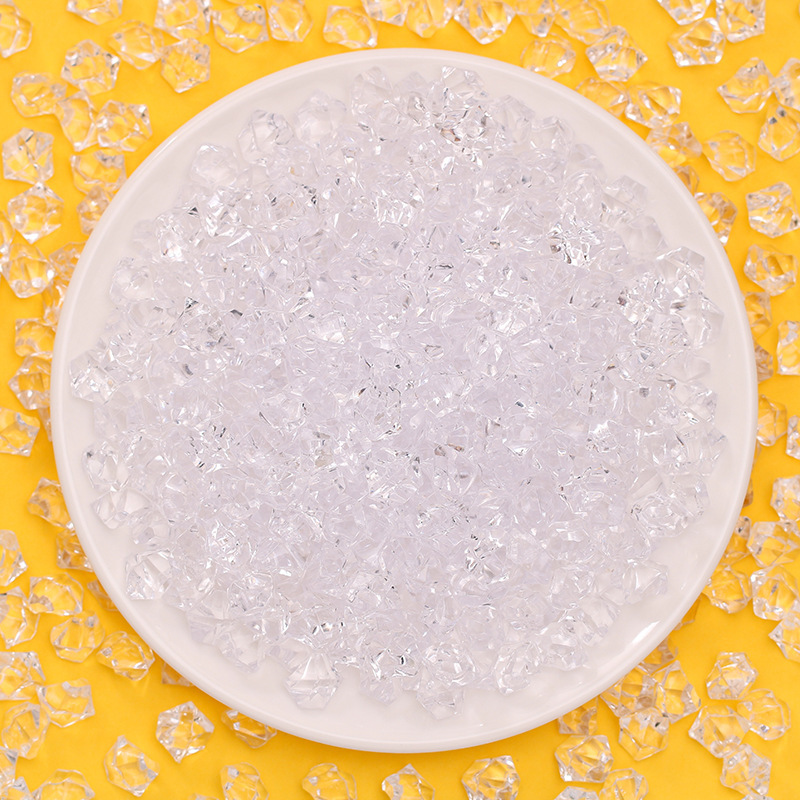 Simulated Transparent Crushed Ice Cubes Mini Food Toys Cream Glue DIY Mobile Phone Case Accessories Material Package Resin Accessories Wholesale