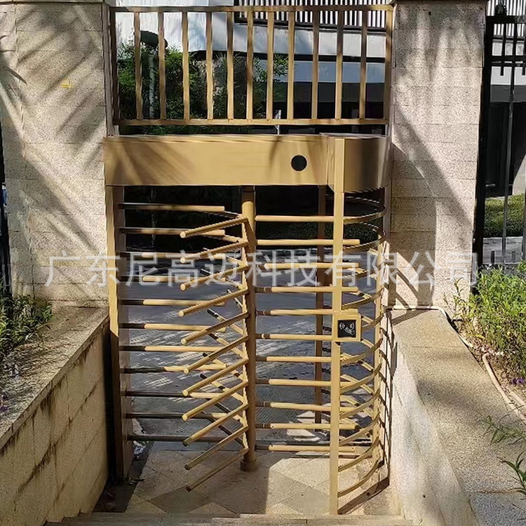 单通道全高旋转门不锈钢电镀喷粉烤漆人脸识别全高转闸人行辊闸机