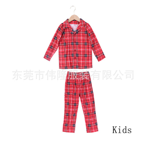 New Christmas family outfit cross-border printed set for babies and boys, family European and American style Christmas parent-child pajamas