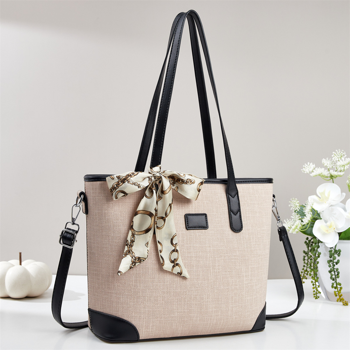 Bolsa de gran capacidad, bolsa de hombro casual de moda, buñuelo de seda, decoración, mochila, bolso de mano universal, bolsa de mano, bolsa de tote