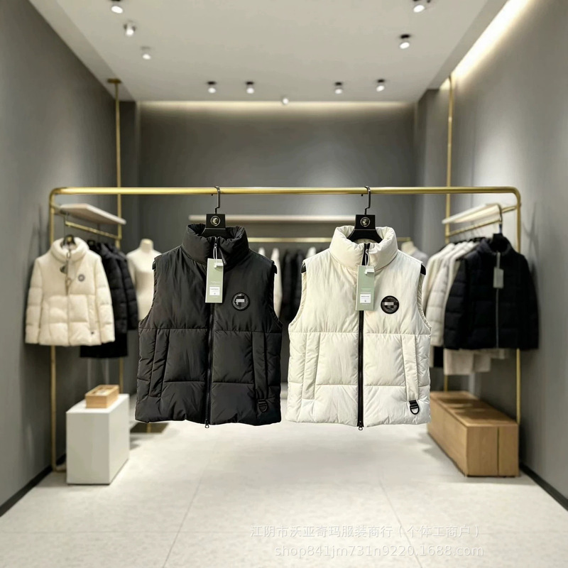 New Cross-Border Style Stand Collar Goose down Vest for Men and Women, Couple's Winter Simple Thickened Warm Fashion Versatile Vest Jacket New Cross-Border Style Stand Collar Goose down Vest for Men and Women, Couple's Winter Simple Thickened Warm Fashion Versatile Vest Jacket