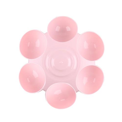 Pet supplies Amazon's new six-grid petal pet bowl, multi-pet sharing cat bowl, drinking water feeding cat bowl