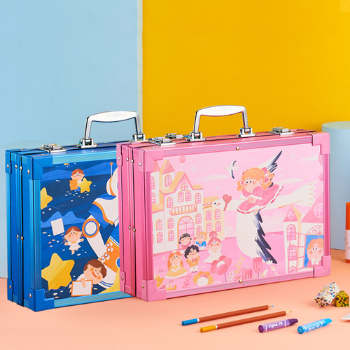 Children's paint set gift box student painting tools crayon painting pens art supplies watercolor set gift