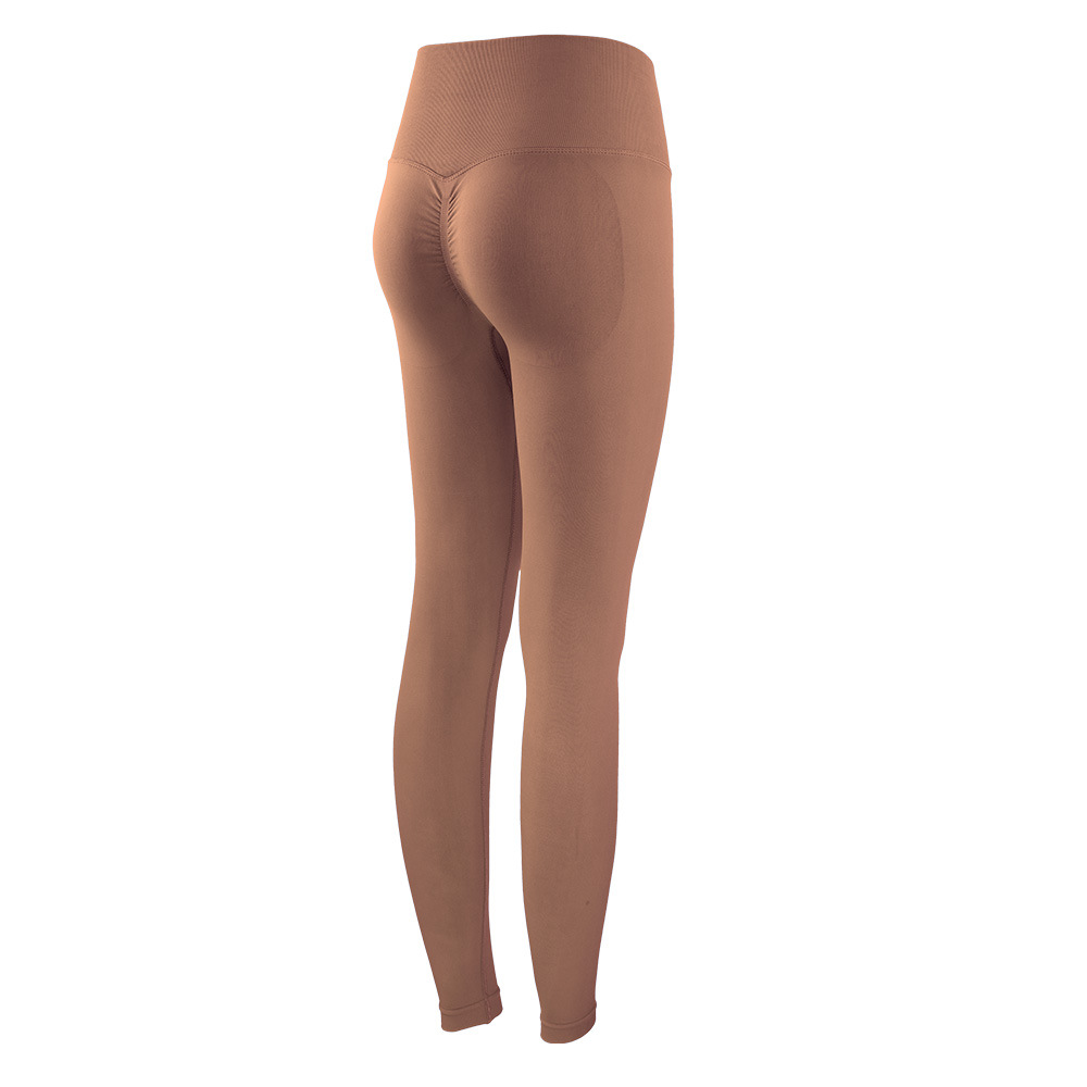 Mocha melocotón pantalones nuevo lycra alta cintura yoga Pantalones de mujer apretado nude fitness pantalones transpirable yoga deportes Pantalones