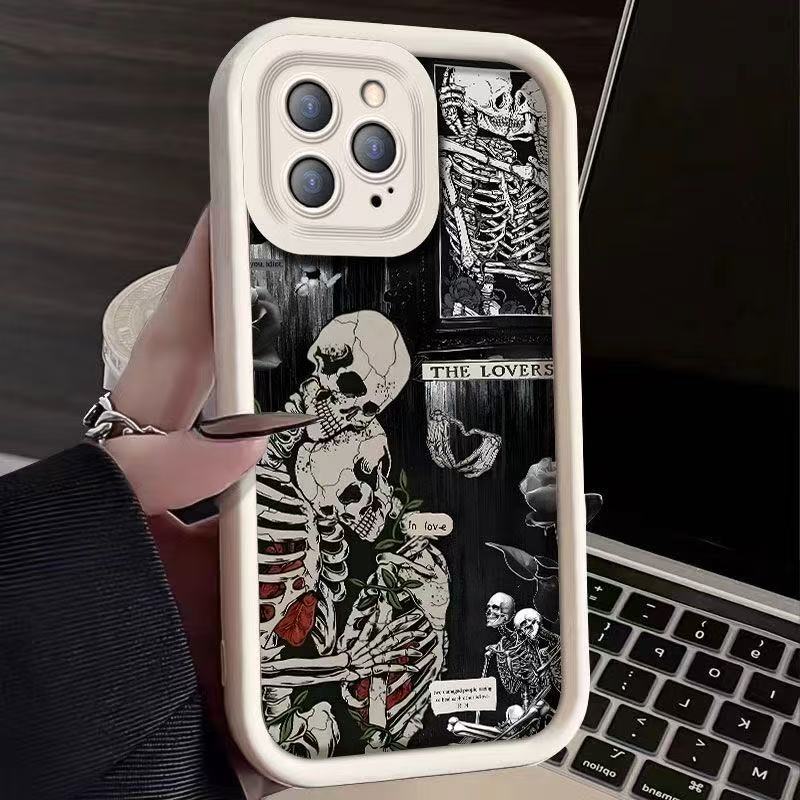 Funda para teléfono móvil iphone16pro de personalidad europea y americana Apple 15 anti-caída 14 creativo 13promax nuevo 12x