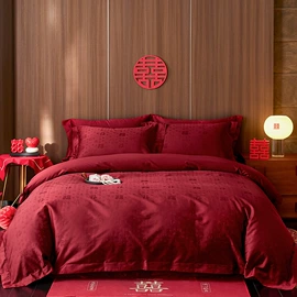 婚庆床品套件;四件套;纤维被