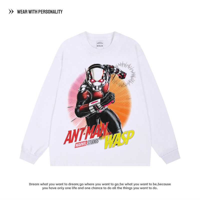 蚁人Ant-Man 美式印花国潮卡通潮牌短袖T恤跨境个性批发情侣上衣